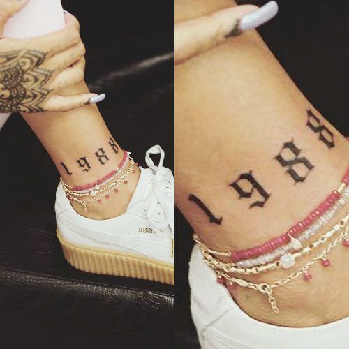 Rihannas 1988 Tattoo Is Her Best Birthday Accessory  Vogue