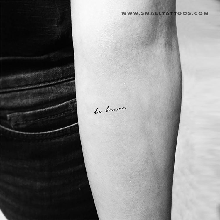 Be Brave Temporary Tattoo  Set of 3  Little Tattoos