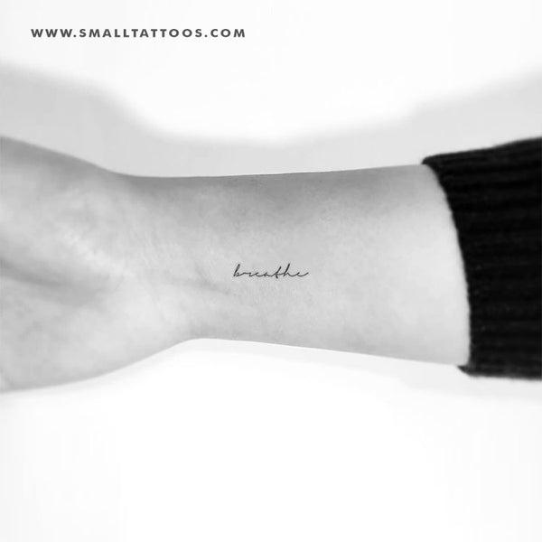 54 Elegant Just Breathe Tattoos Design On Wrist