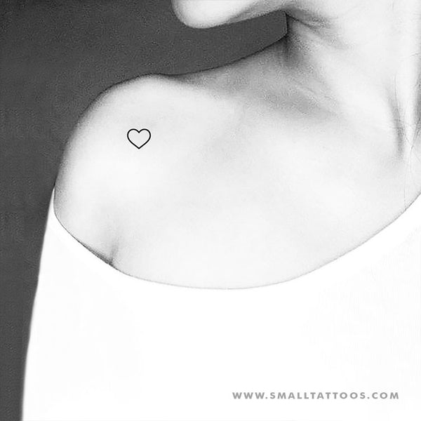 Tiny HandDrawn Heart Outline Temporary Tattoo  Set of 3  Little Tattoos