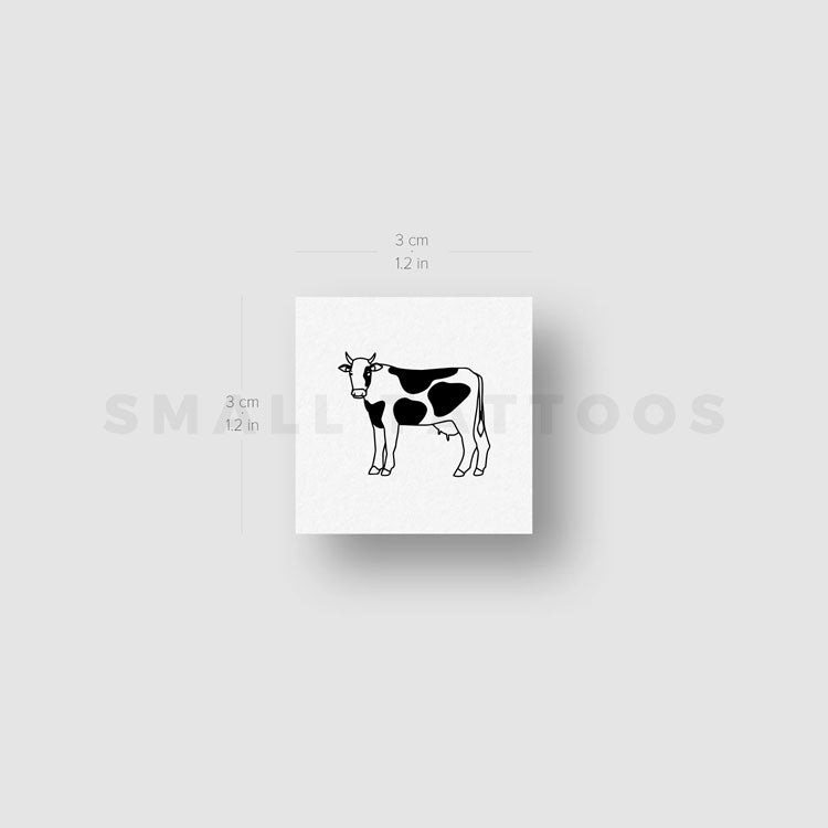 Cow Temporary Tattoo  Set of 3  Little Tattoos