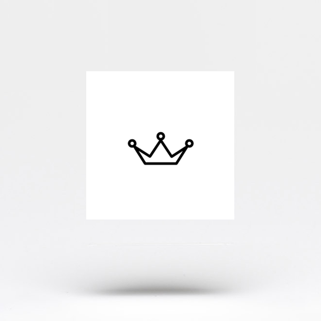 Minimalist Black Crown Temporary Tattoo  Set of 3  Tatteco