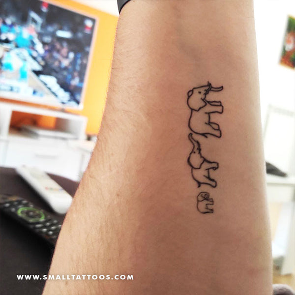 Tattoo uploaded by Alex Davidson • Elephant family tattoo #tattoodesign # tattoos #tattoomafia #alexdavidsontattoos #design #instagood #instashare  #instart #instaink #fkirons #xion #fkironsxion #tattoopen #tattoo #tat  #tattooshop #art #shading ...