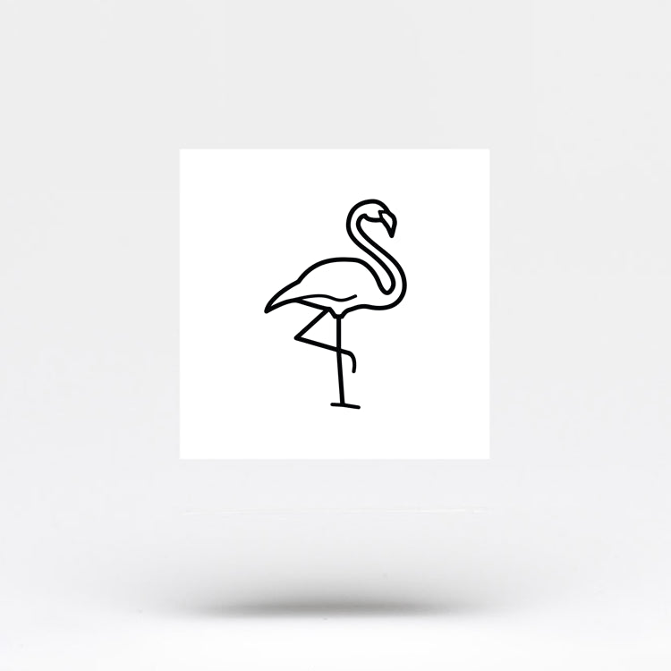 Flamingo Temporary Tattoo Set of 3  Small Tattoos