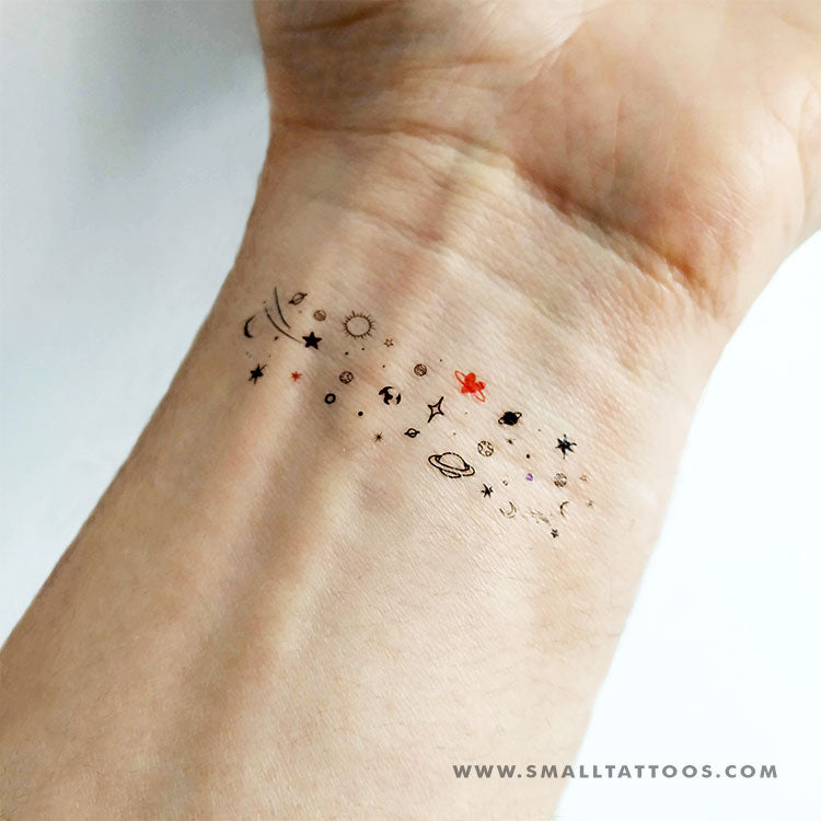 Galaxy Temporary Tattoo (Set of 3) – Small Tattoos