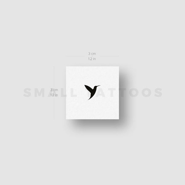 Small Fine Line Hummingbird Temporary Tattoo - Set of 3 – Tatteco