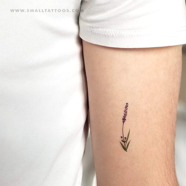 Maybe not so common but ankle is unique place for lavender tattoo