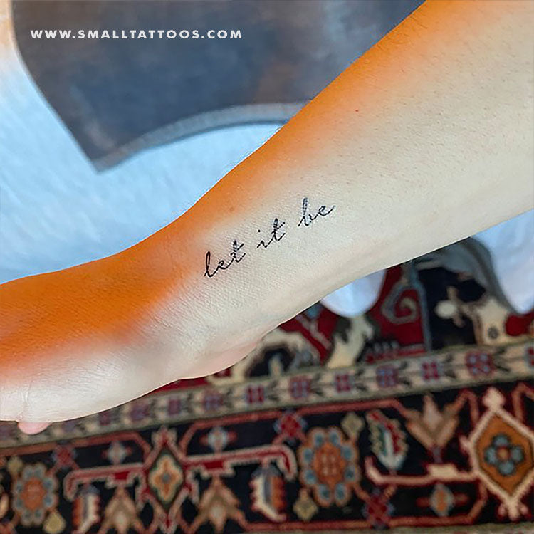 32 Fabulous Let It Be Wrist Tattoos