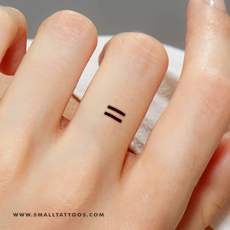 Small Equal Sign Temporary Tattoo (Set Of 3) – Small Tattoos