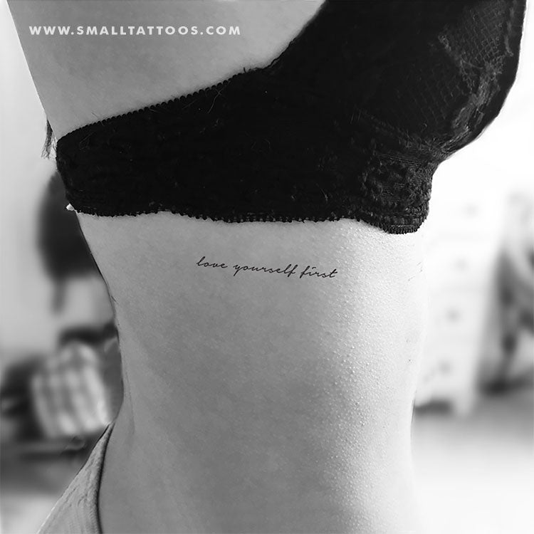 Tattoo tagged with small love yourself first languages back tiny  shortyloco love quote love ifttt little english lettering medium  size quotes english tattoo quotes  inkedappcom