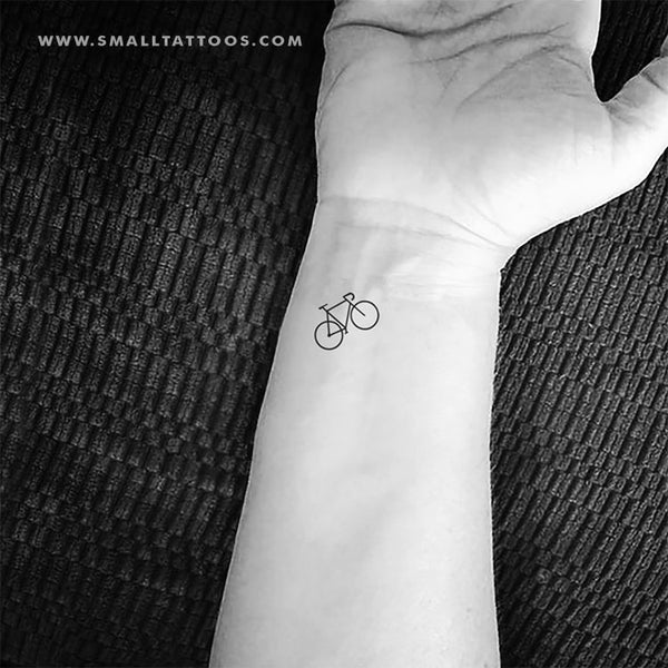 Minimalist Bike 2Week Temporary Tattoo  Set of 2  Tatteco