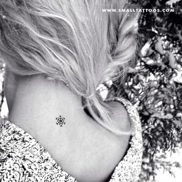 Minimalist snowflake done by Joe at Kilroy Tattoos in Portland OR  r tattoos