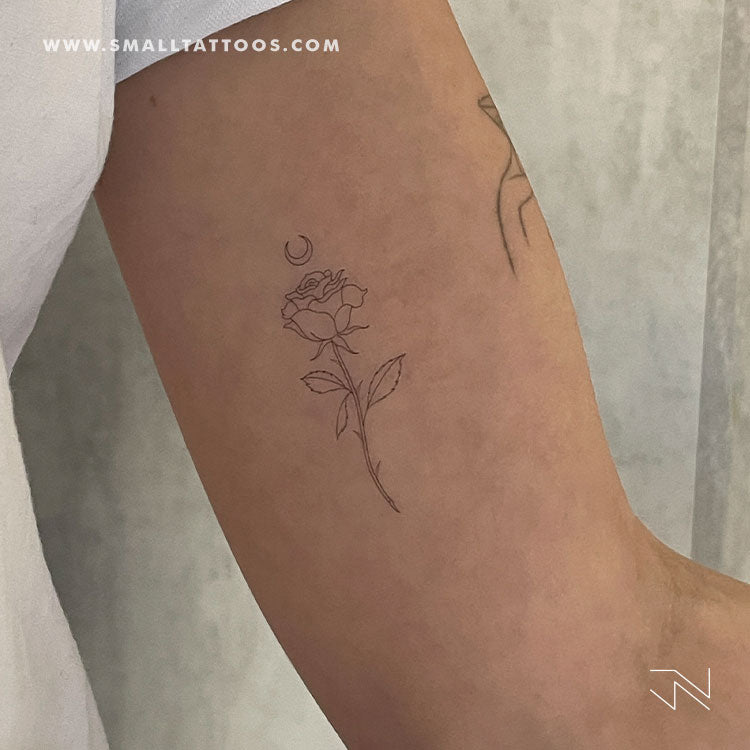 Rosa delicada na mão 🥰 #tattoofeminina #finelinetattoo #fineline #tat