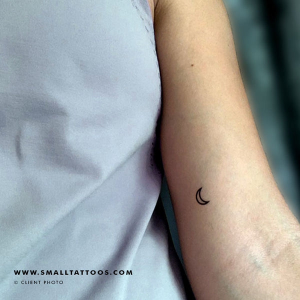 moon outline tattoo
