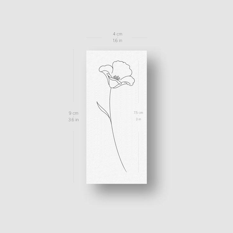 Little fine line poppy by Kalula Tattoo  Tattoogridnet