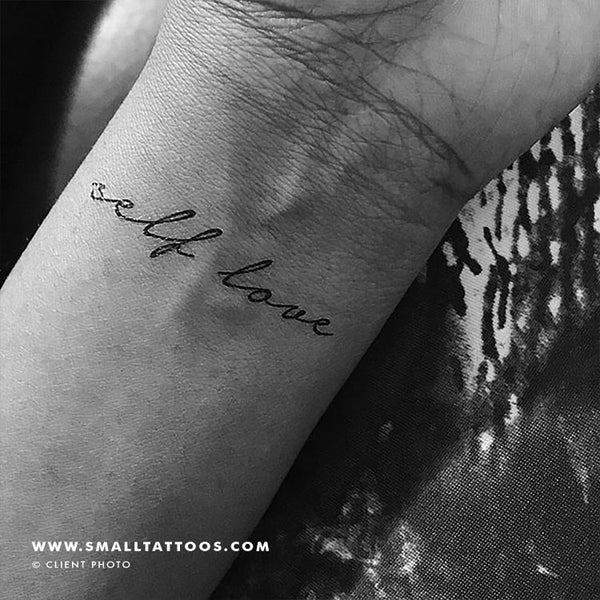 Love yourself first' temporary tattoo, get it here ▻