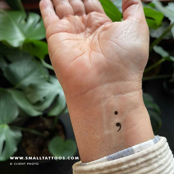 What Does a Semicolon Tattoo Mean – Semicolon Tattoo Meaning and 8 Semicolon  Tattoo Ideas You Will Love! | Blush