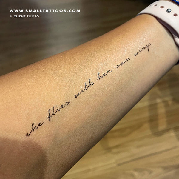 Stephen Doyle Tattoo  alis volat propriis  she flies with her own  wings What Latin prase or any phrase would you love to get tattooed   latin latintattoo scripttattoo quotetattoo  Facebook