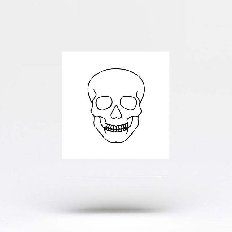 Vector illustration of minimalistic skull tattoo Stock Vector  Adobe Stock