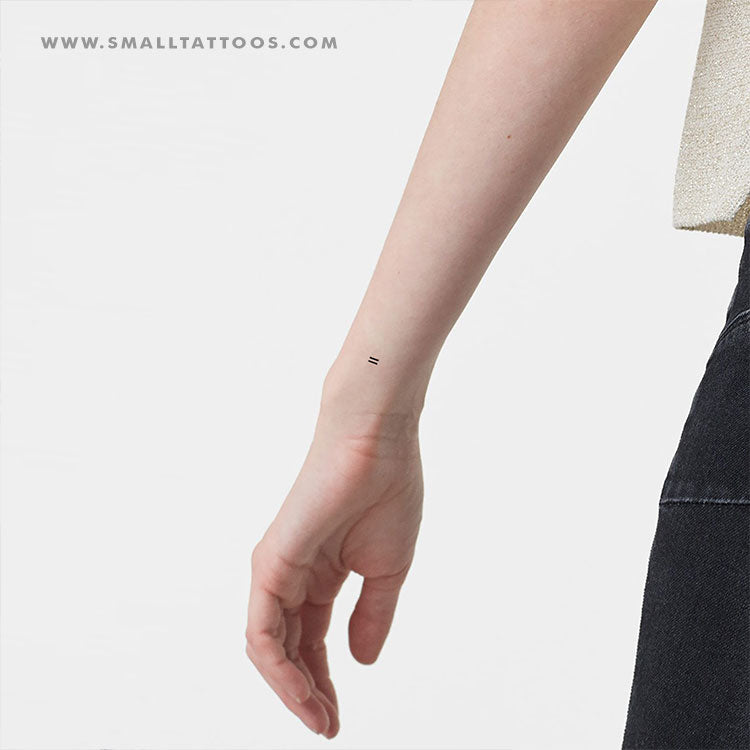 equal symbol tattoo