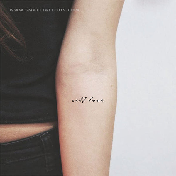 Love yourself first' temporary tattoo, get it here ▻