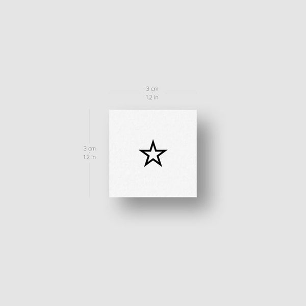 Small star outline temporary tattoo get it here 