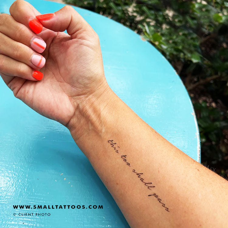 this too shall pass tattoo  Trendy tattoos Tattoo quotes Tattoo quotes  for women