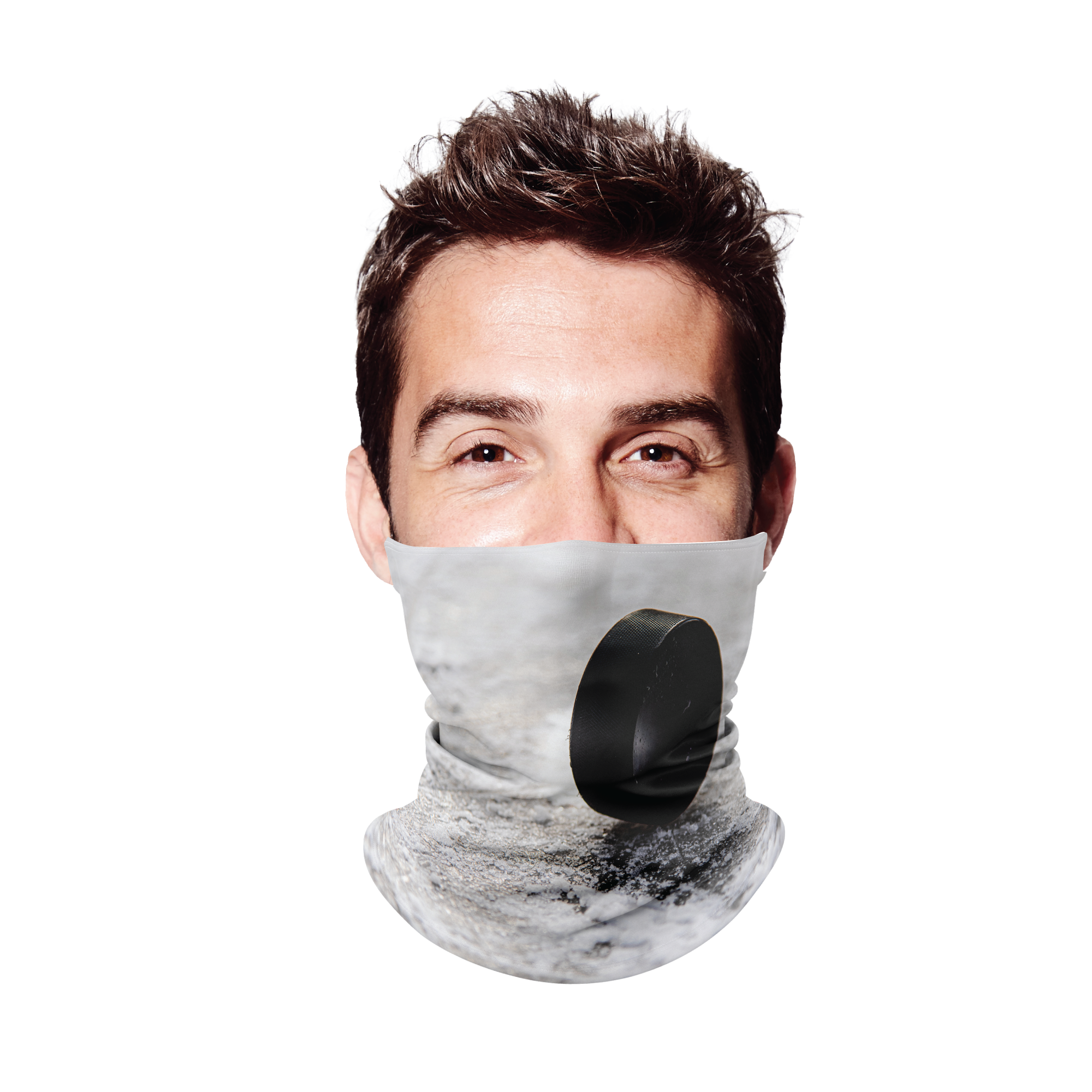 Download Hockey Puck Gaiter Face Mask - Get Stuck