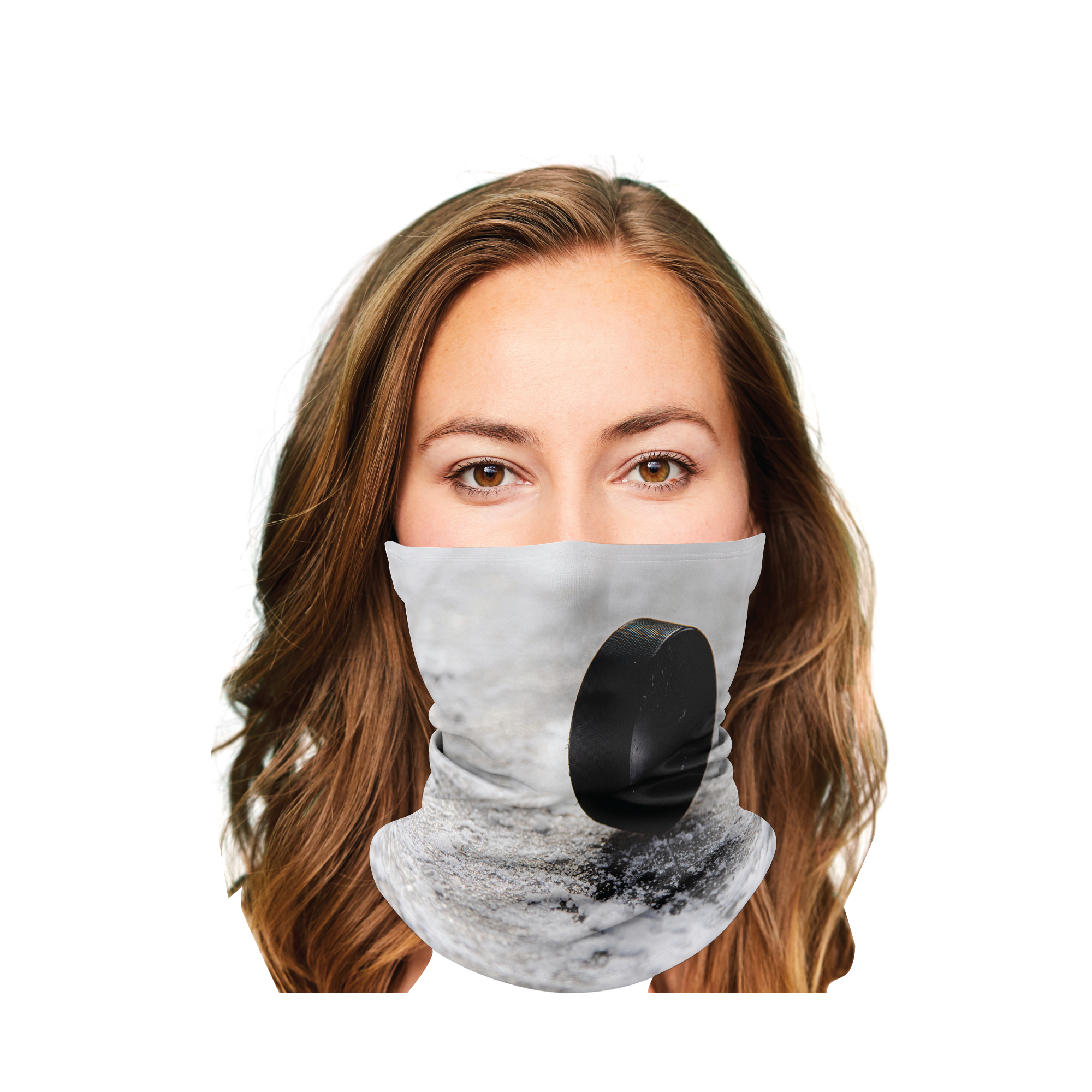 Download Hockey Puck Gaiter Face Mask - Get Stuck