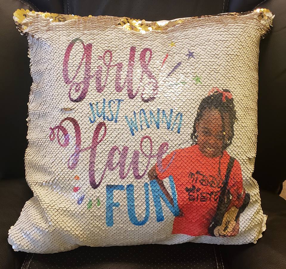 sequin pillow custom