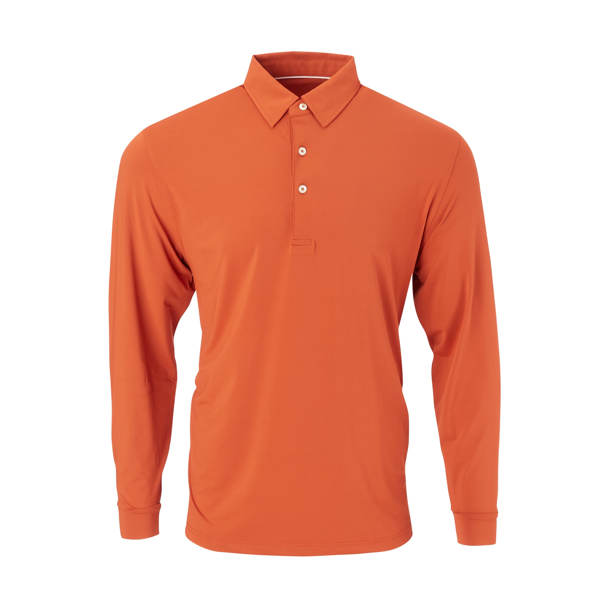 THE CLASSIC LONG SLEEVE POLO - Burnt Orange IS66001 - FullturnDirect