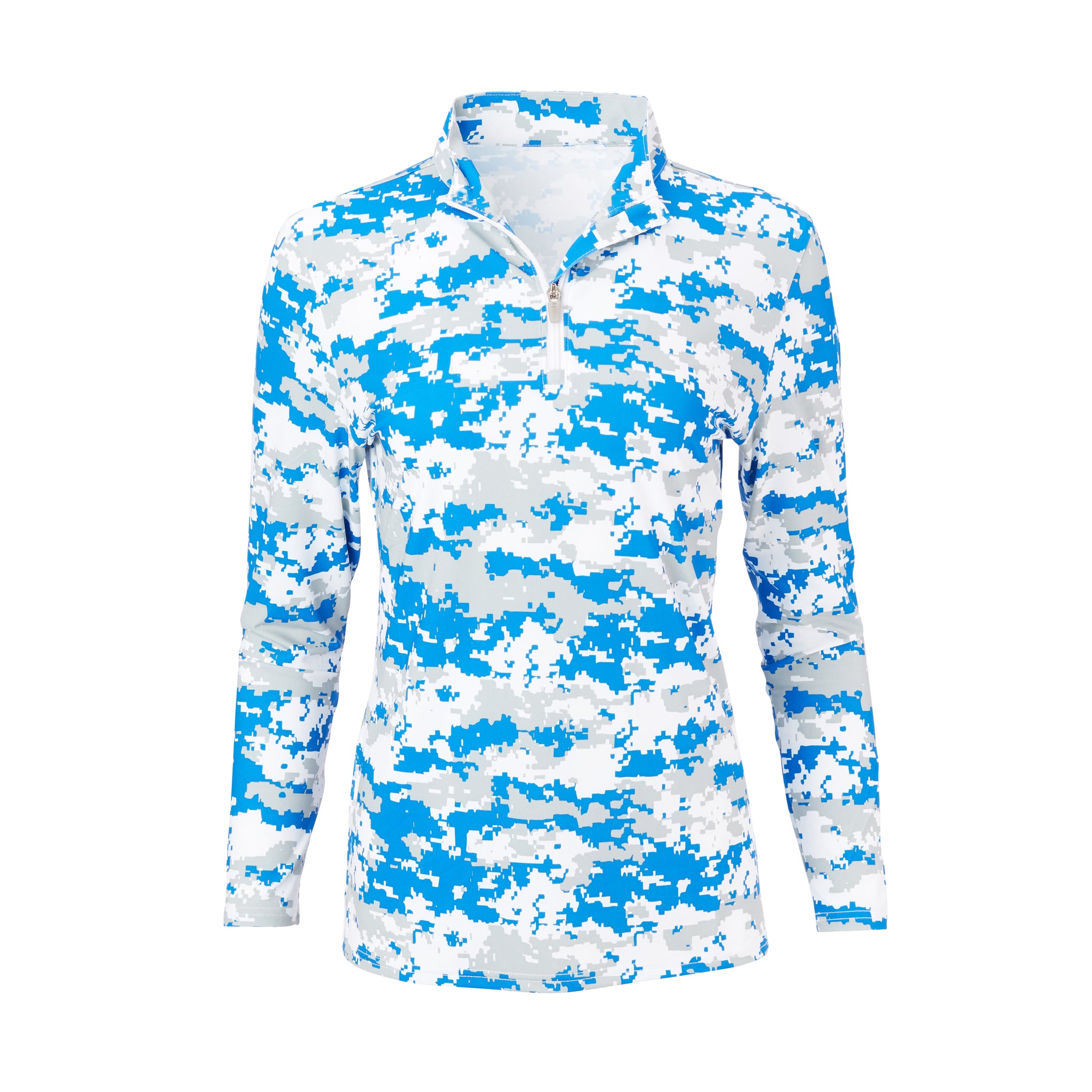 camo half zip pullover women's