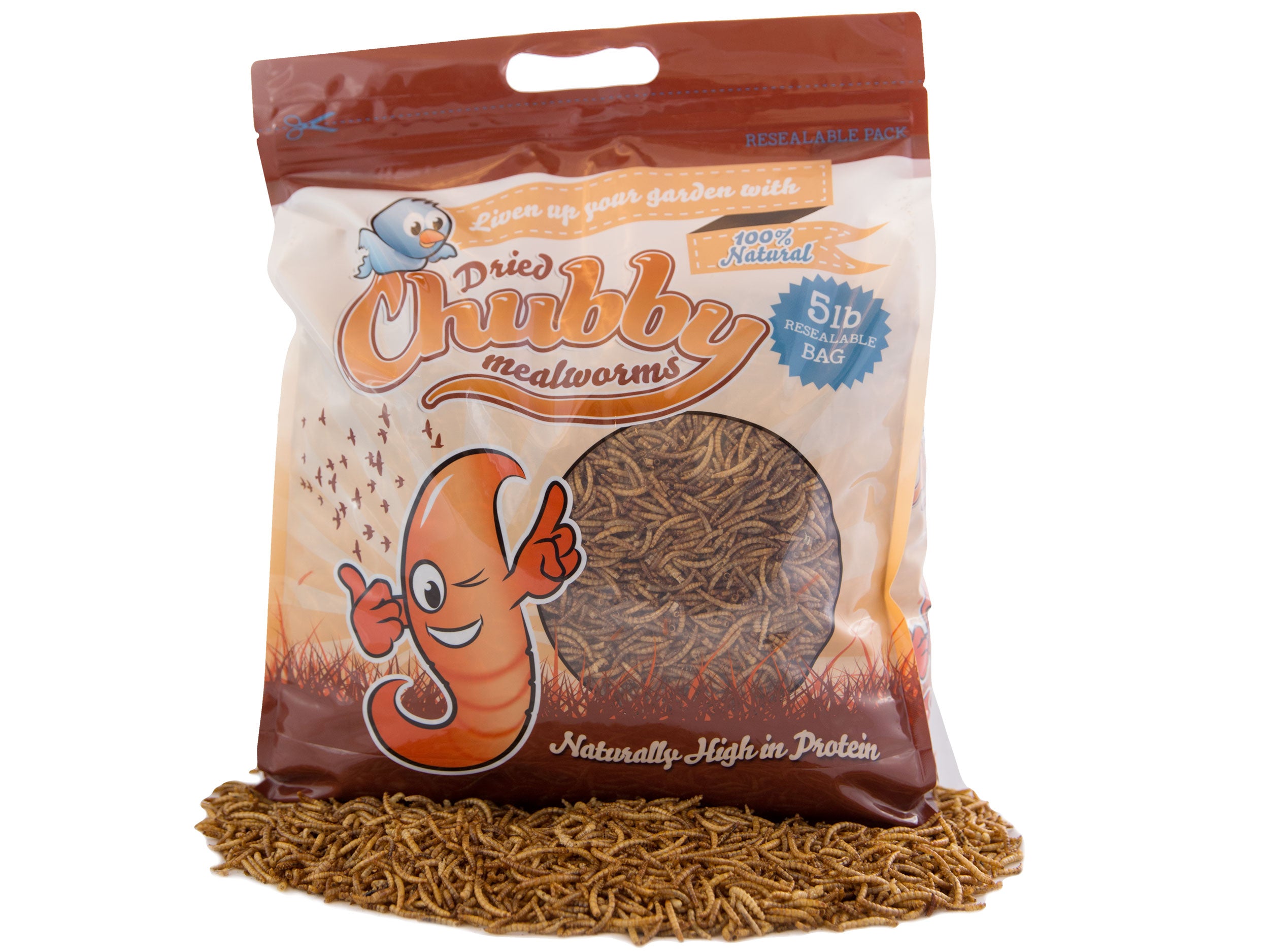 2.27Kg (5Lbs) Chubby Dried Mealworms - Chubby Mealworms Canada product image