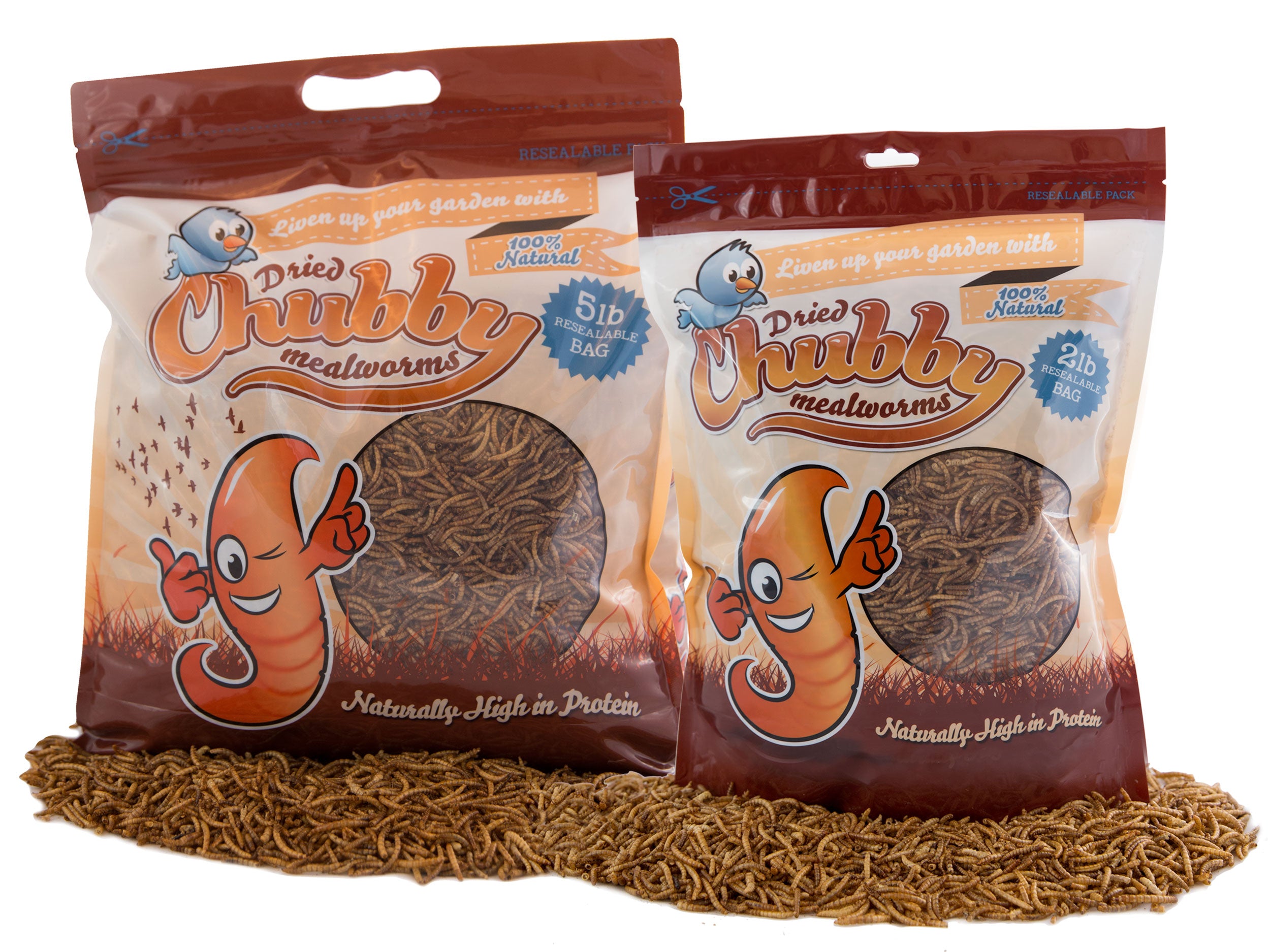 3.17Kg (7Lbs) Chubby Dried Mealworms - Chubby Mealworms Canada product image