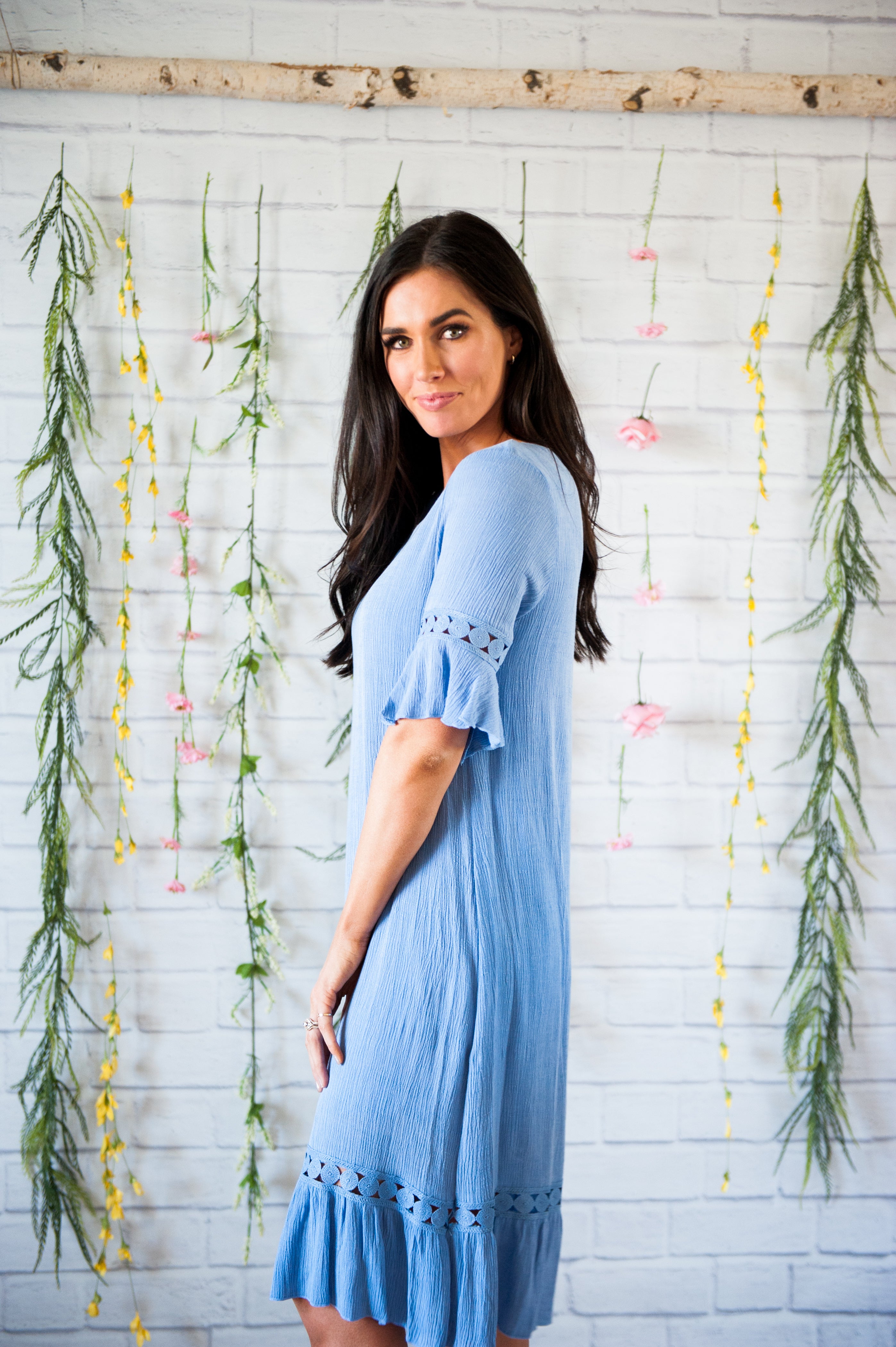 Chambray Midi Dress - Bluish & Co.