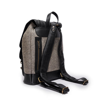 Tomcat Black Canvas Backpack - Quavaro Handcrafted and ethically made  travel Bags