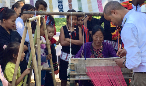 This woman was especially eager to learn the new technology, and she is now responsible for this Ethiopian loom which we left for her/the group.