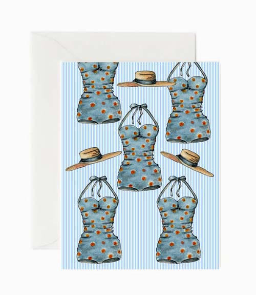 Vintage-polka-dot-swimsuit-card-beverly-gurganus-fine-art