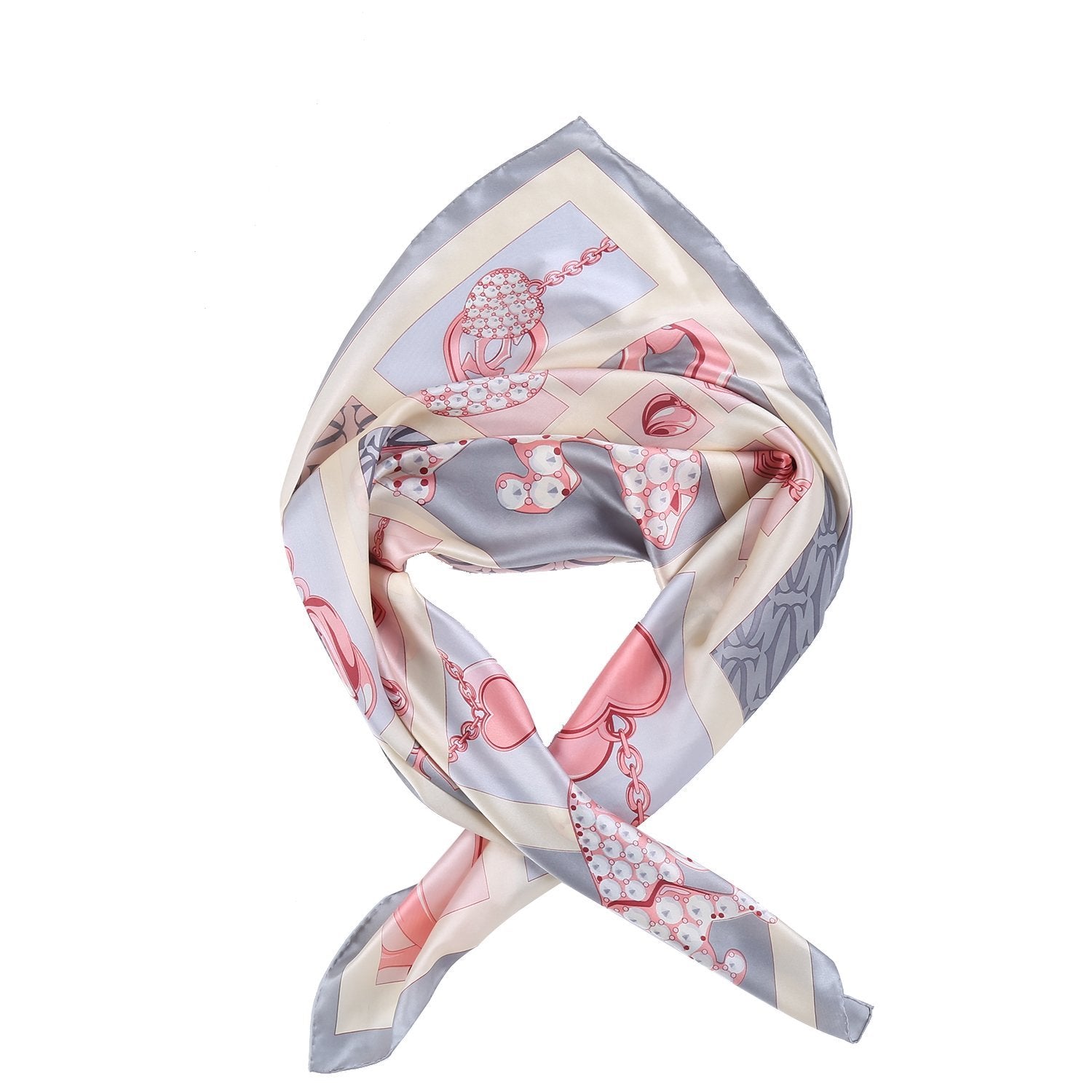 silk scarf silver