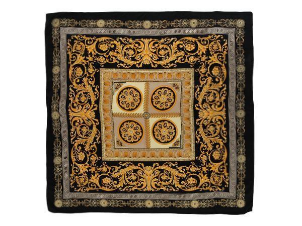 gold and black silk scarf