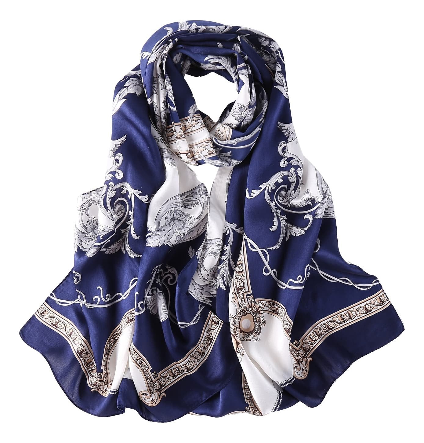 navy blue satin shawl