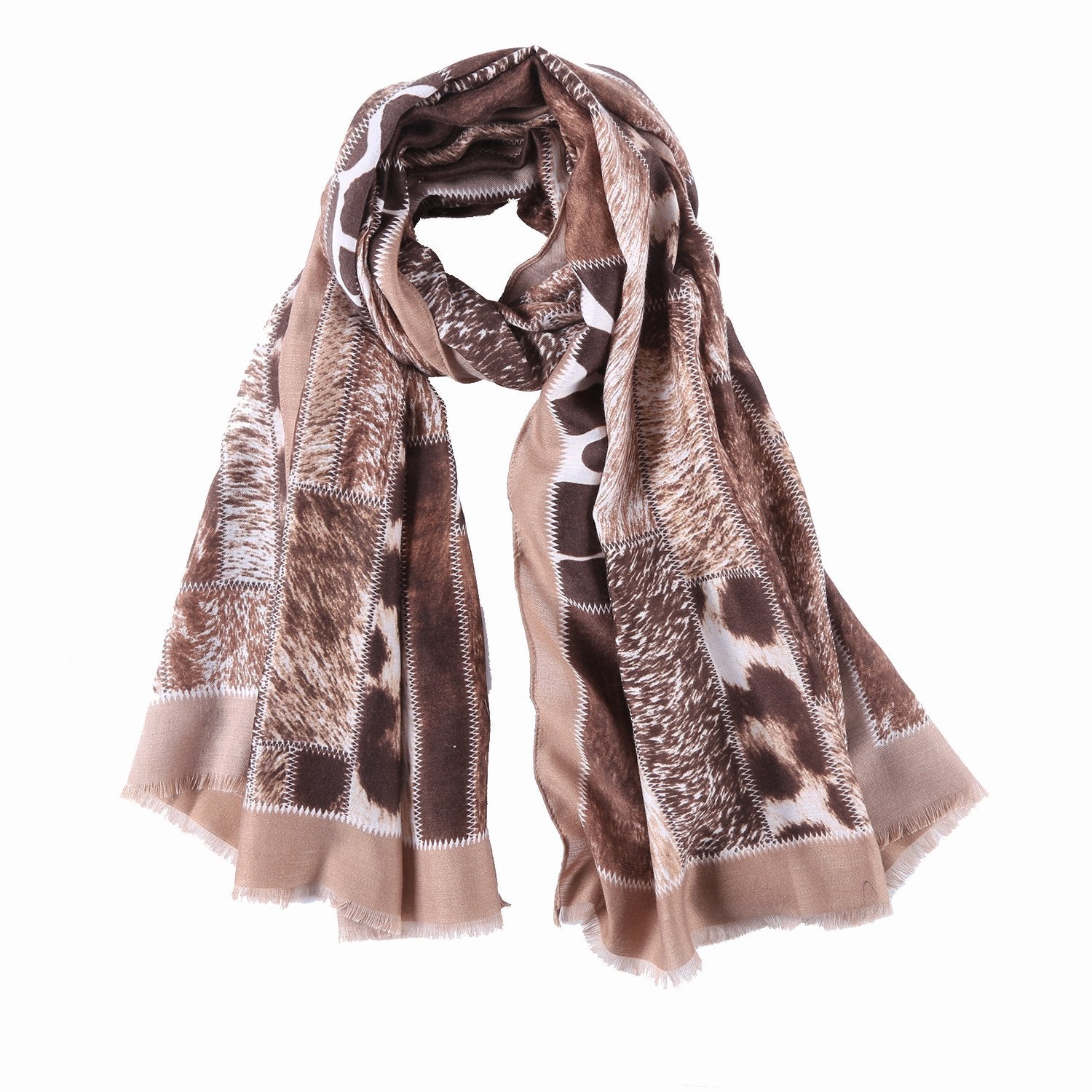 brown cotton scarf