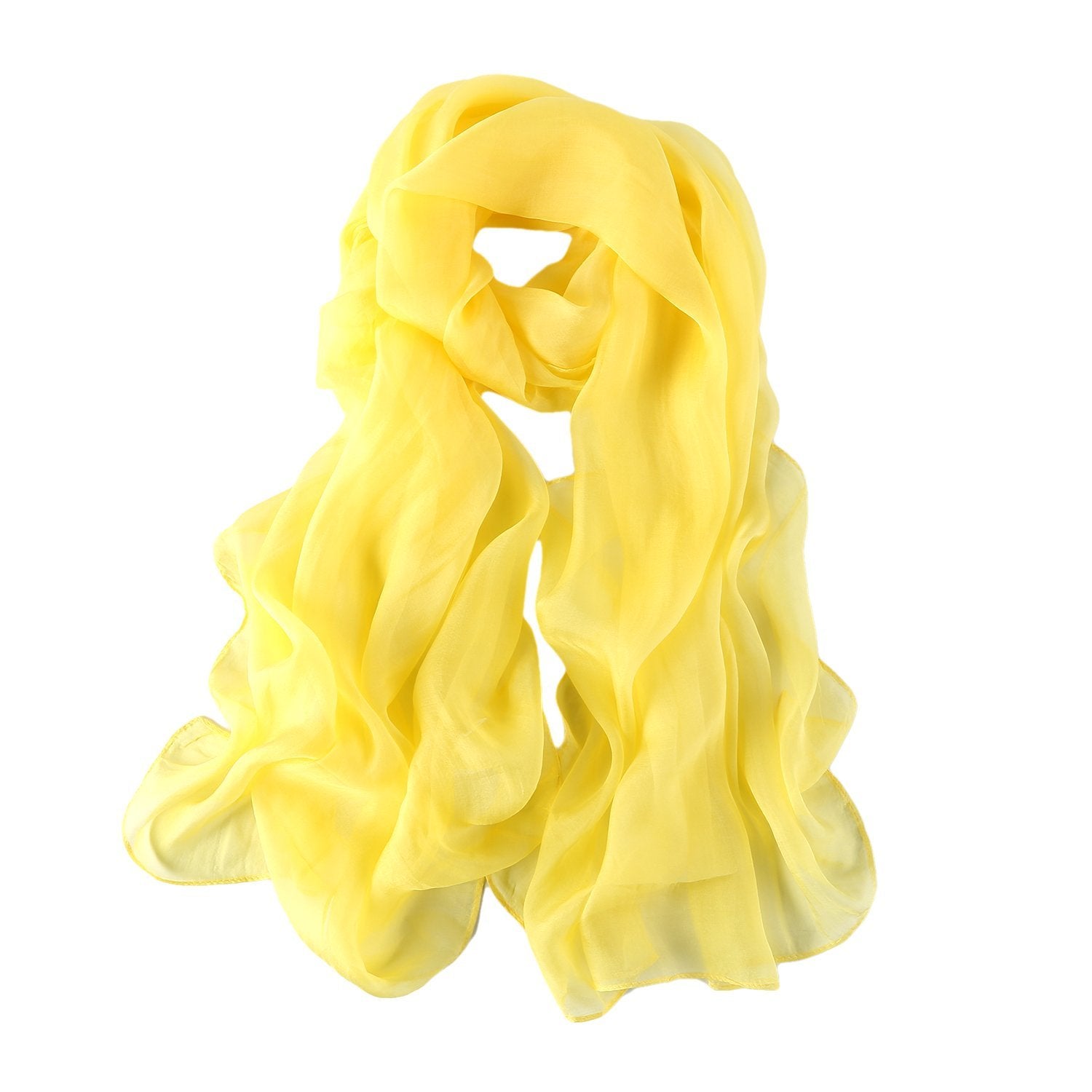 yellow silk scarf