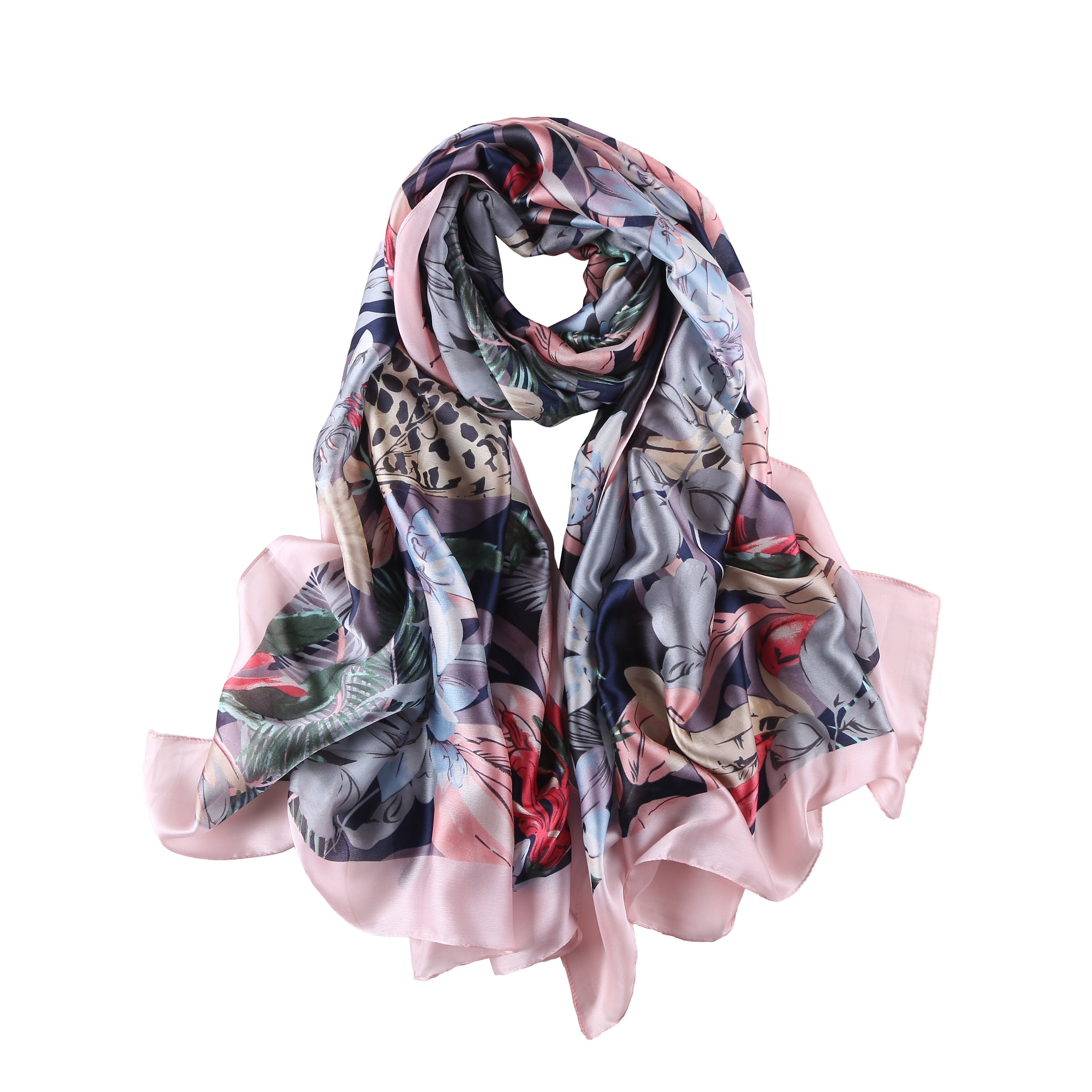 printed satin scarf