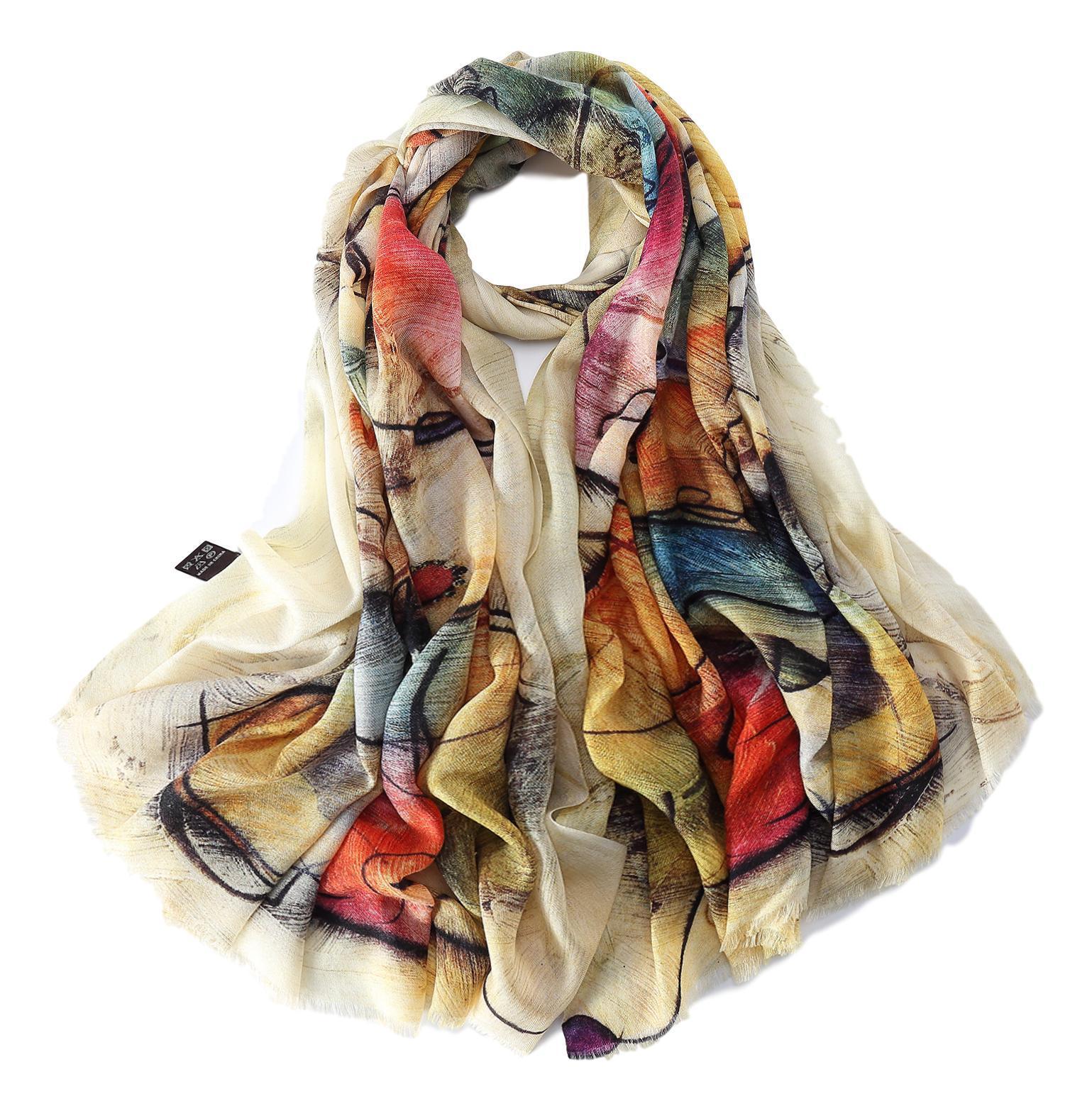 art print scarf