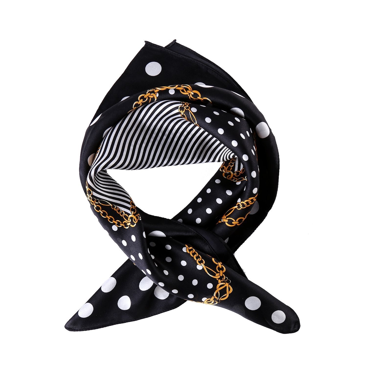 Small Square Silk Scarf Neckerchief 