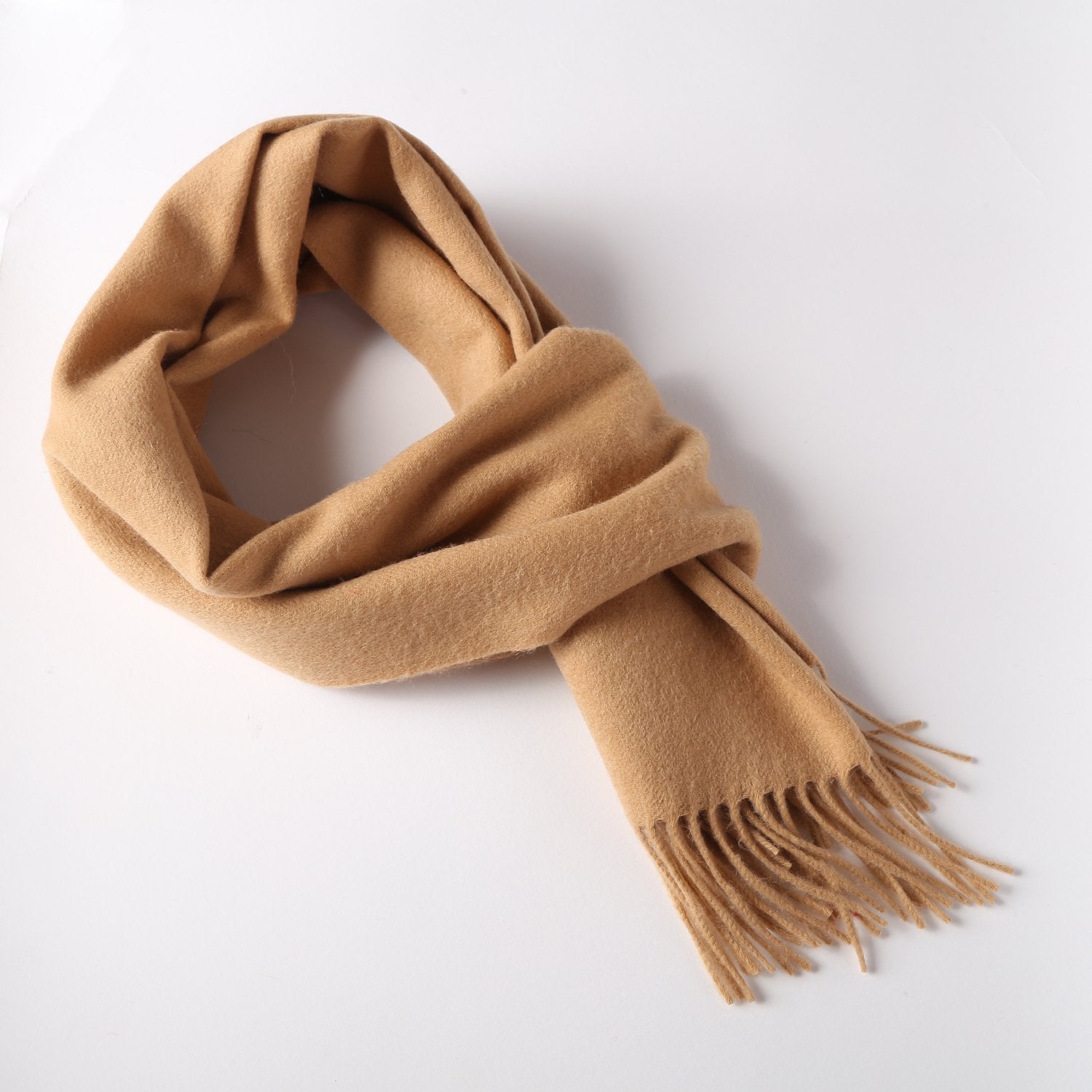 Solid Color Woolen Scarf Light Brown WO4001 – Yangtze Store