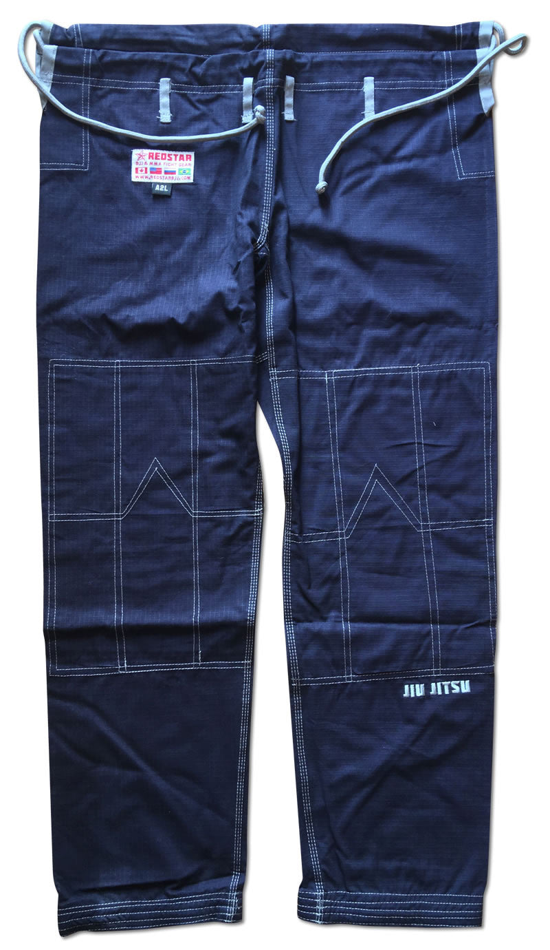navy blue pants with light blue top