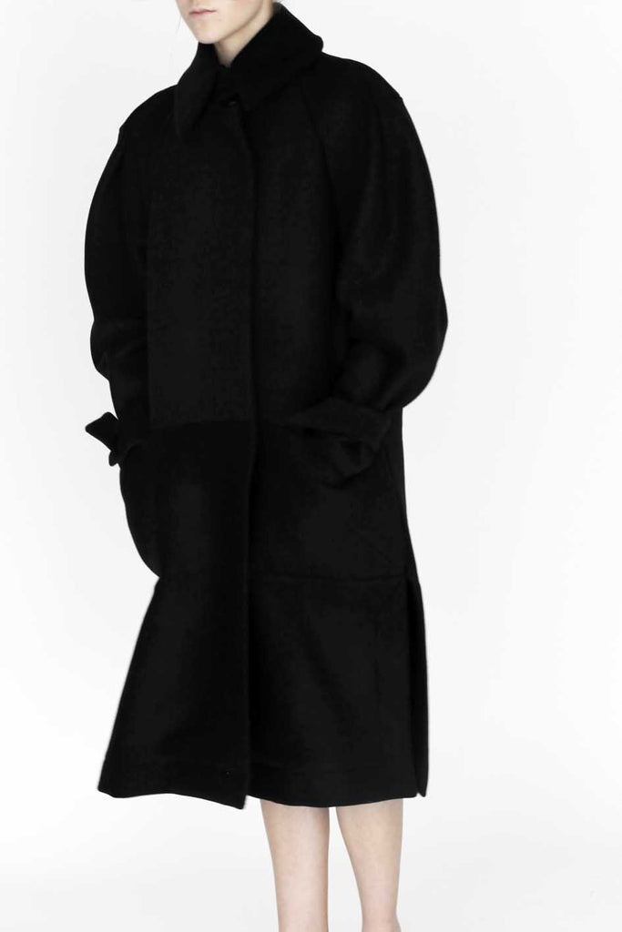 Origami Stain Collar Wool Coat / Black – YOJIRO KAKE OFFICIAL