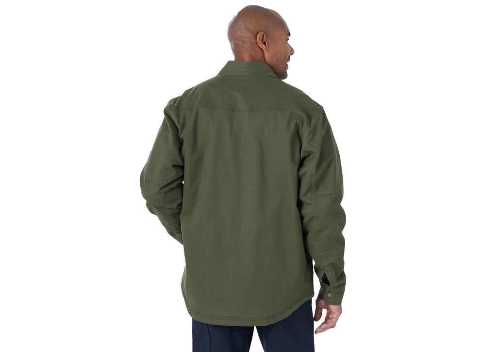 Wrangler Twill Shirt Work Jacket Tough Layers Loden | Shoeteria